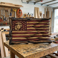 Rustic Military Wood Flags
